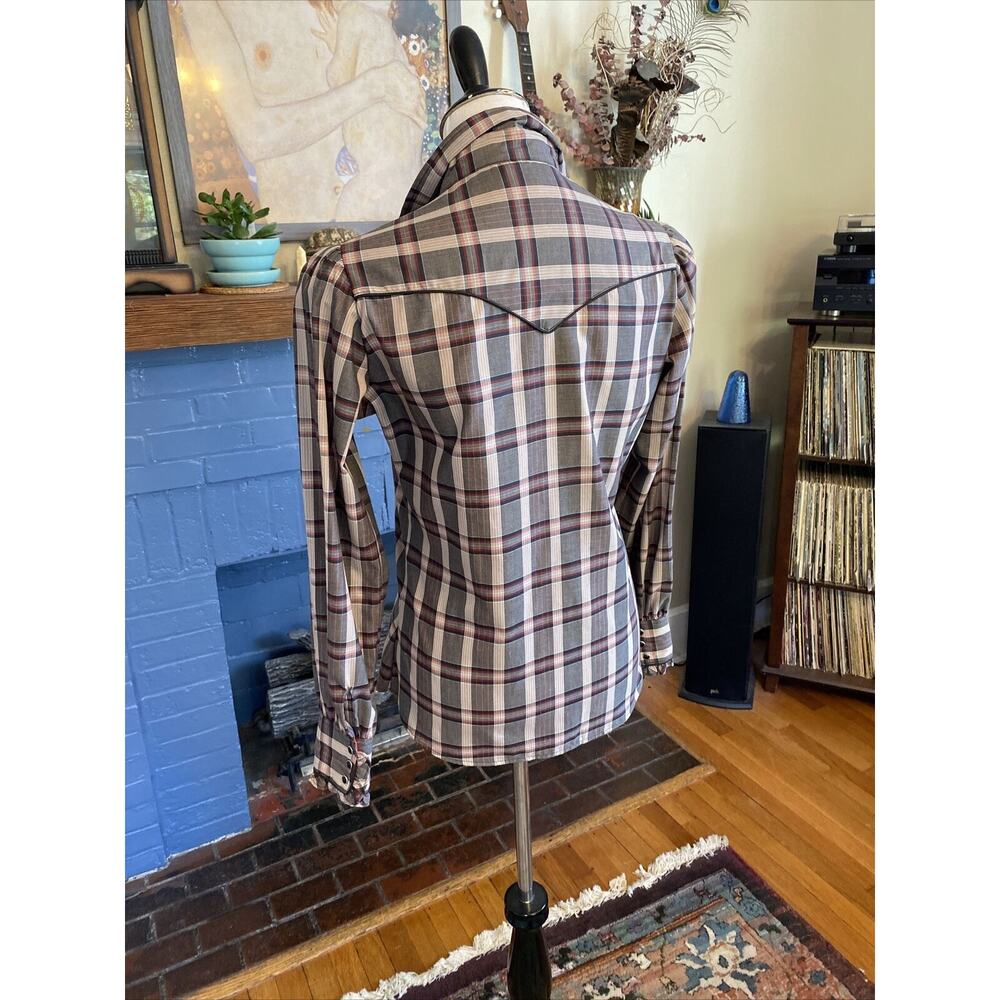 Plaid Ruffle Women's Blouse - Picture 7 of 14